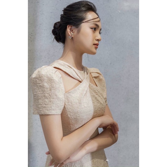ĐẦM DỰ TIỆC GẤM XOẮN NGỰC NED DRESS