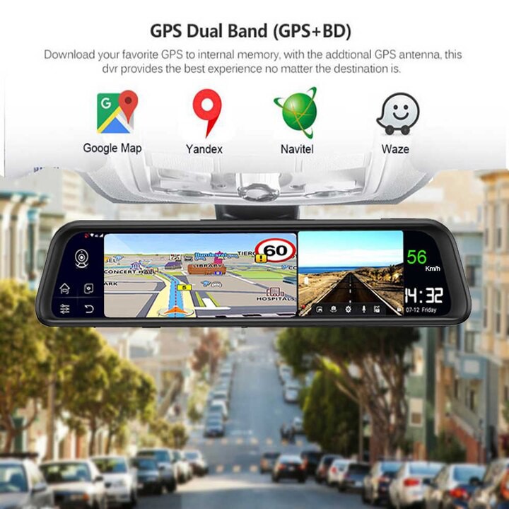 Camera hành trình ô tô 360 độ  thương hiệu Phisung - Whexune K960: 4 Camera, Android, Wifi, GPS, Dẫn Đường