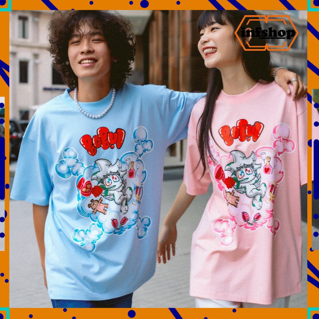 🆗 [ HÓT ] Áo thun BOBUI DRUNK LOVE unisex form rộng tay lỡ chất cotton 👕👖