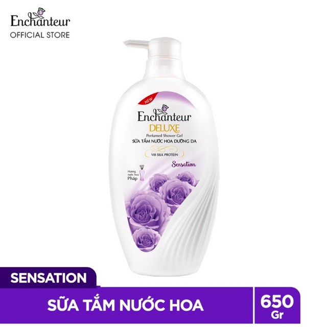 Sữa tắm Enchanteur sensation dưỡng da hương nước hoa 650g ( mầu tím )