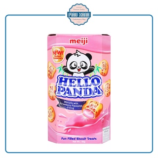 Combo 10 Hộp Bánh Gấu Nhân Kem Dâu Meiji Hello Panda hộp 50g)