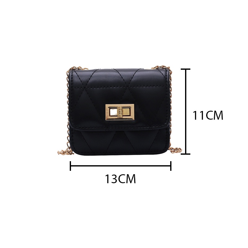 Túi mini dây xích thời trang túi vuông đeo chéo túi trám