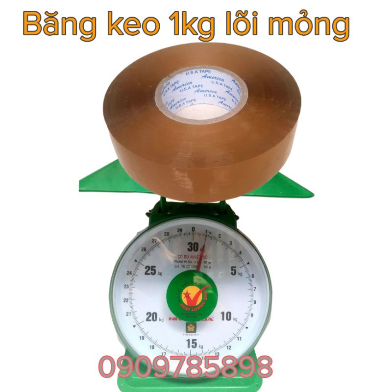 Băng keo, băng dính 1kg lõi mỏng, siêu to khổng lồ, xài hoài không hết