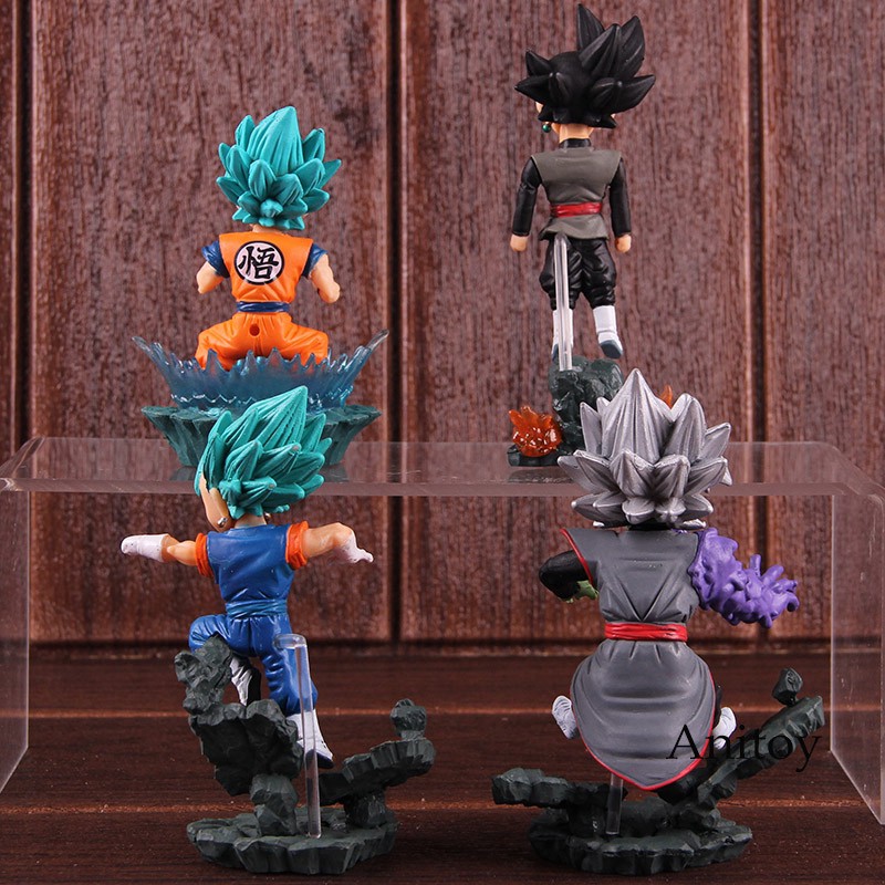 Wcd Set 4 Mô Hình Nhân Vật Dragon Ball Super Saiyan Blue Goku Đen Zamasu Vegeto