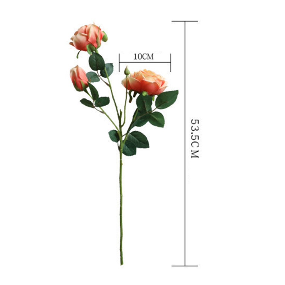 1 Nhánh Hoa Hồng Nhân Tạo DIY Trang Trí Nhà Cửa / Tiệc Cưới