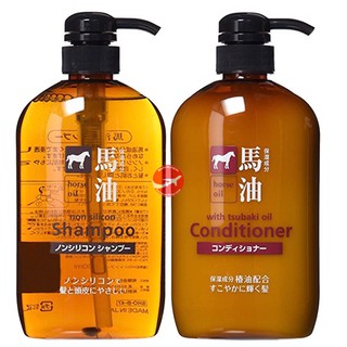 Dầu gội + dầu xả ngựa horse oil 600ml nhật bản