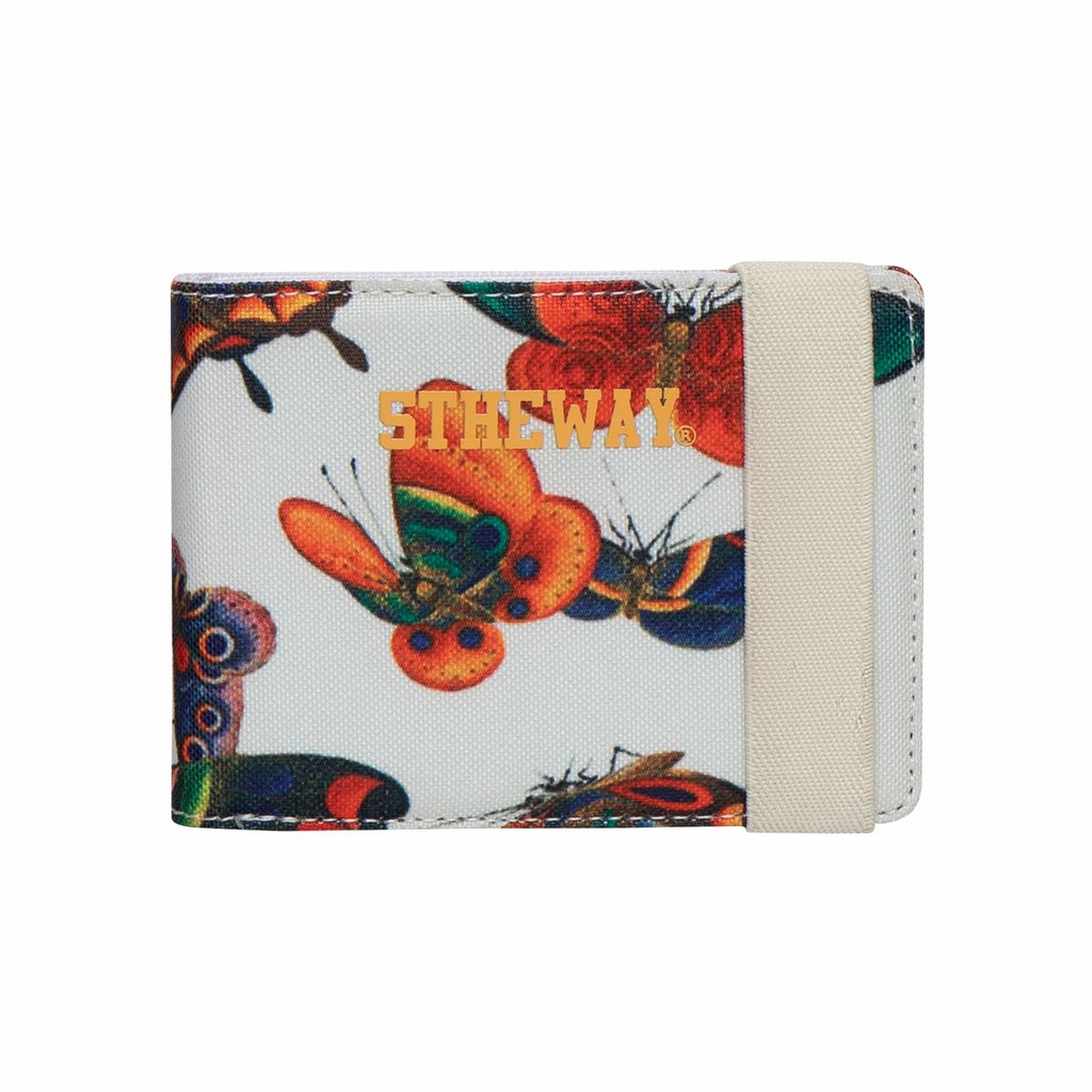 5THEWAY® /butterfly/ BI-FOLD WALLET™ in WHITE aka Ví Ngắn Màu Trắng