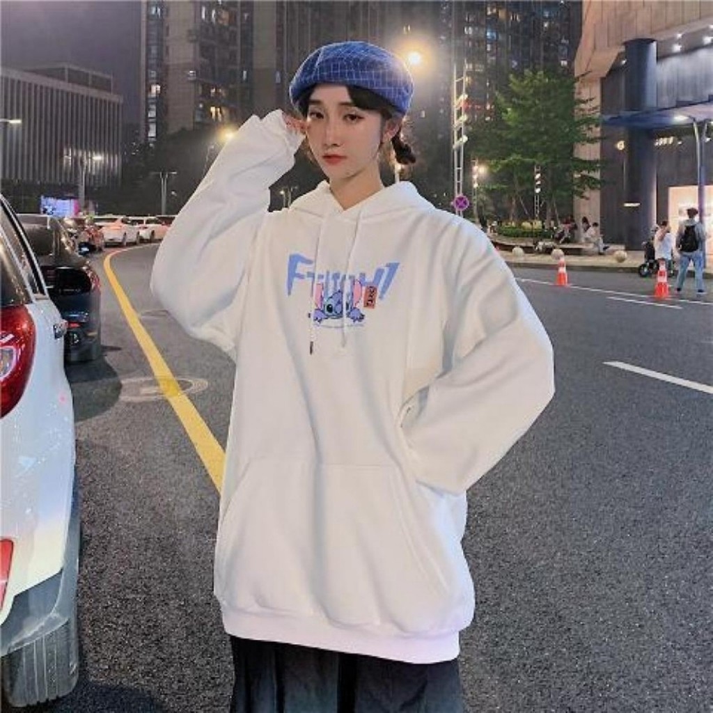 Áo khoác hoodie nỉ bông ulzzang unisex form rộng chống nắng nam nữ FTITCH LECHAU AKN12 cao cấp rẻ đẹp