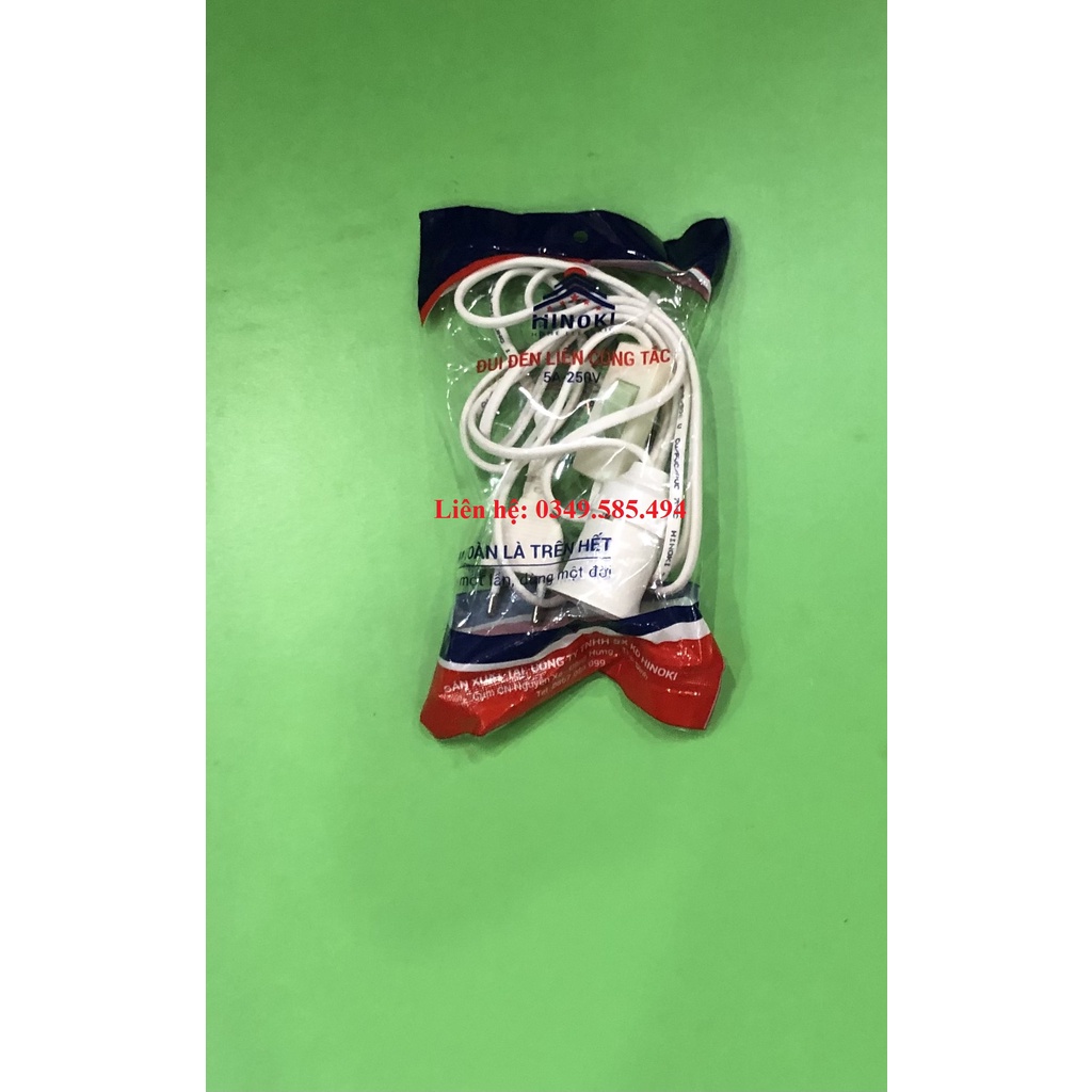 Đui đèn E27 liền dây có công tắc và phích cắm dài 2,5m - 5m - 7m  -