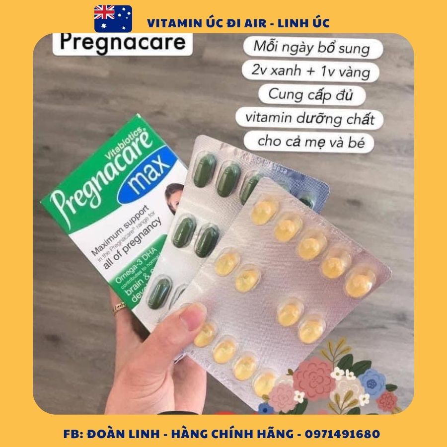 Vitamin bổ sung cho phụ nữ mang thai PREGNACARE MAX, Hàng Chuẩn Anh