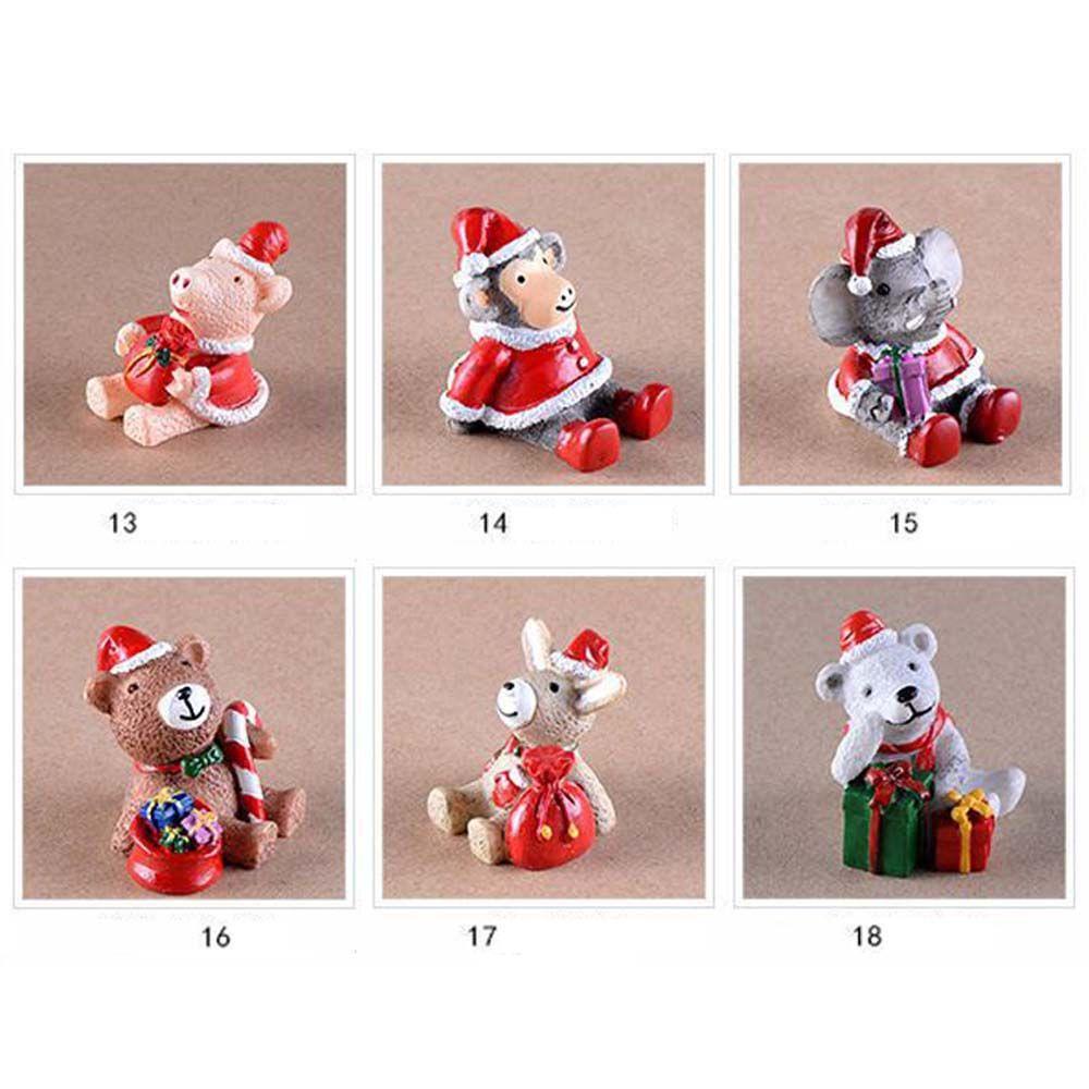 Gấu Trúc / Tuần Lộc / Ông Già Noel Bằng Nhựa Resin Dễ Thương Trang Trí Sân Vườn