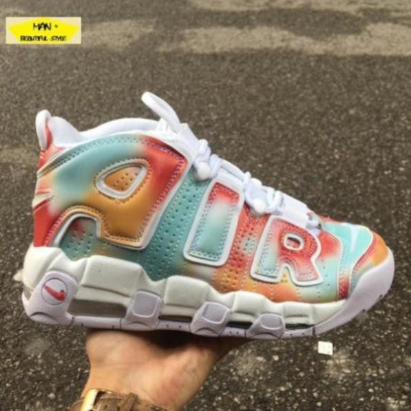 Sales (FULL BOX) giày thể thao AIR MORE UPTEMPO bảy sắc ✔️ 2020 💎 [ Real ] . *