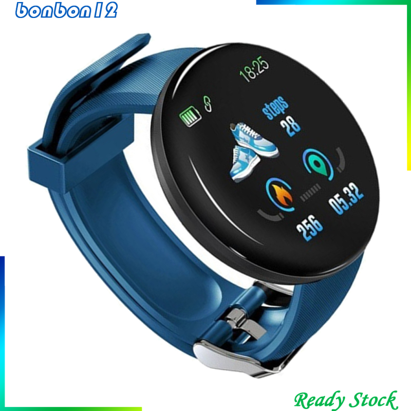 [Home Appliances]2xD18 Bluetooth Smart Watchband Fitness Sport Tracker Waterproof Unisex Blue