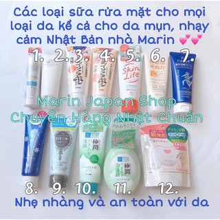 [Tổng Hợp ]Các loại sữa rửa mặt cho mọi loại da kể cả cho da mụn, da nhạy cảm Nhật Bản Nhà Marin Japan
