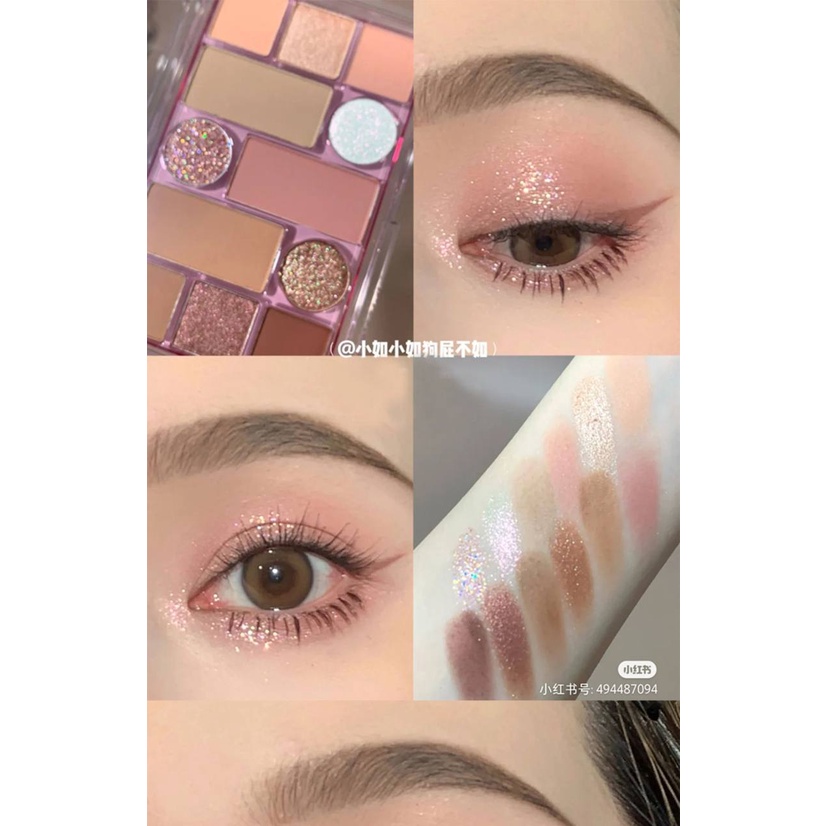 Bảng Mắt, Phấn Mắt Nội Địa Trung Nhũ Lì 20 Ô Mealea Sunset LALA