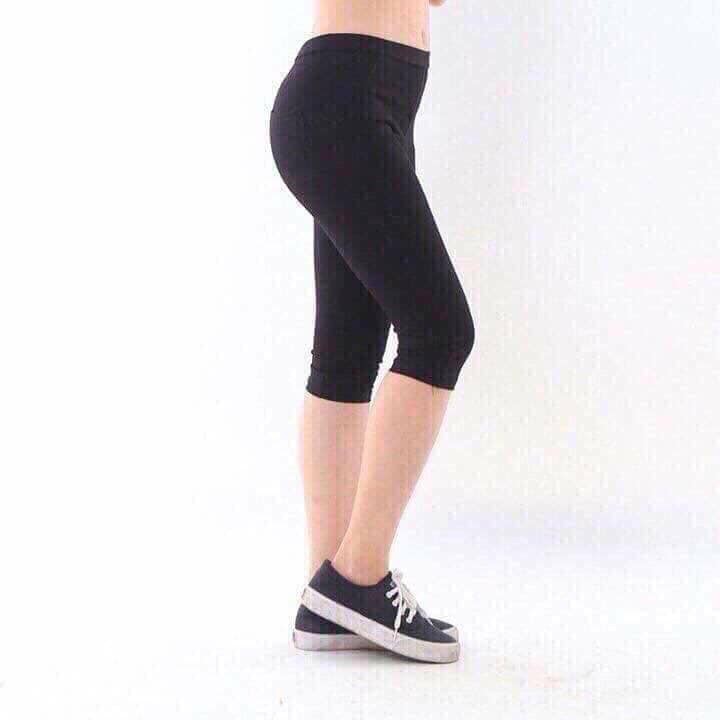 Quần ngố nữ, Quần legging nâng mông ngố, lửng, dài vải cotton co giãn 4 chiều nhẹ, mát