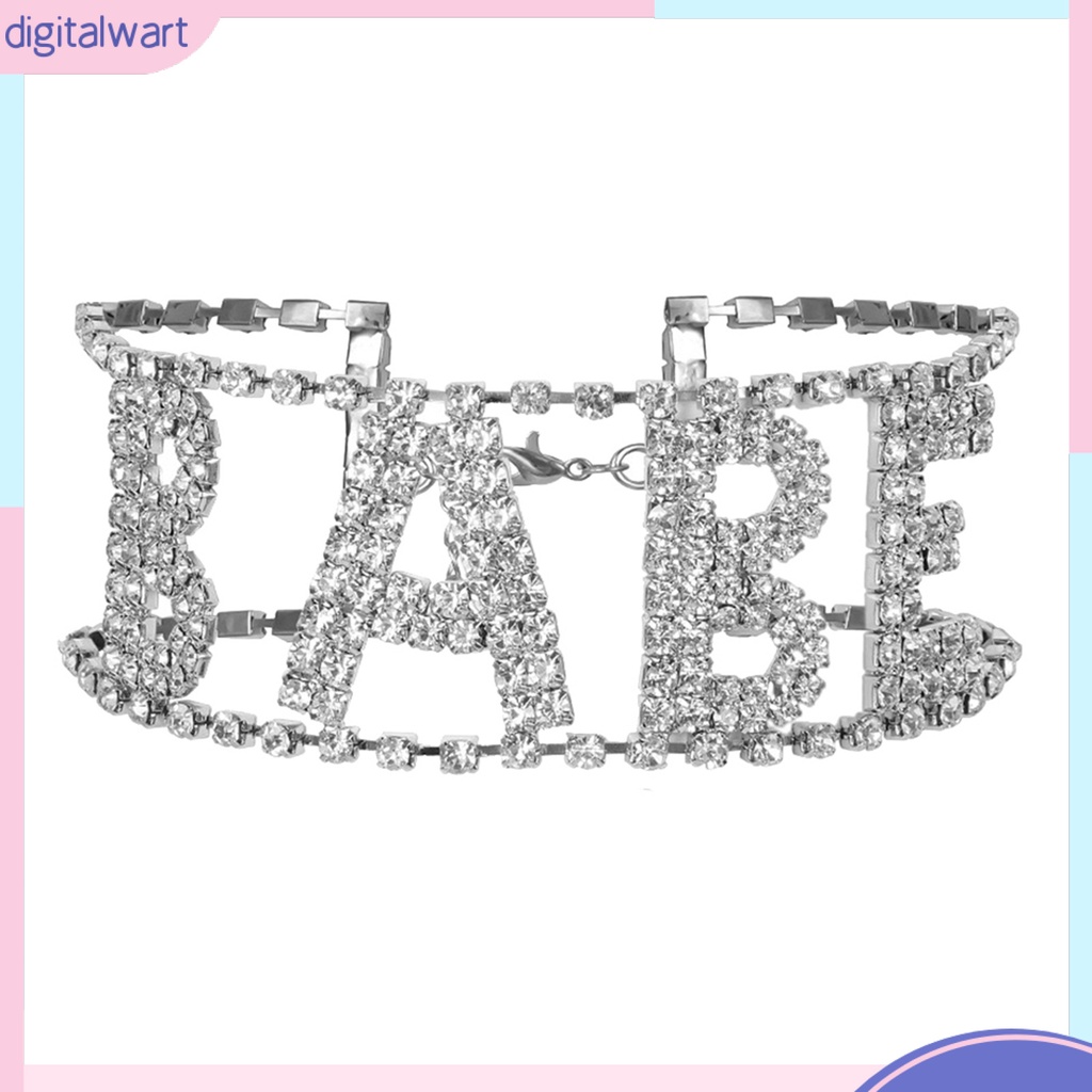 Vòng Cổ Choker Đính Đá Chữ Babe Sang Trọng Cho Nữ