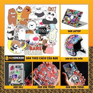 [SALE63] Sticker We bare bear | Sticker Nón Bảo Hiểm, Dám Xe, Dán Laptop, Sticker Guitar Chống Thấm Nước, Chống Bay Màu