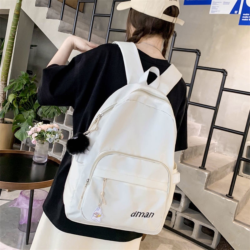 Ba Lô Đi Học Nhiều Ngăn Kích Cỡ Lớn Đơn Giản Xinh Xắn