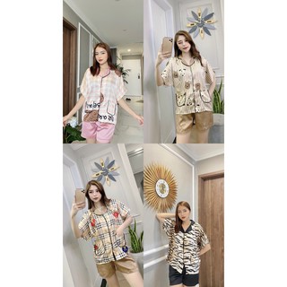 Bộ đồ Satin tay ngắn cánh dơi xinh xắn