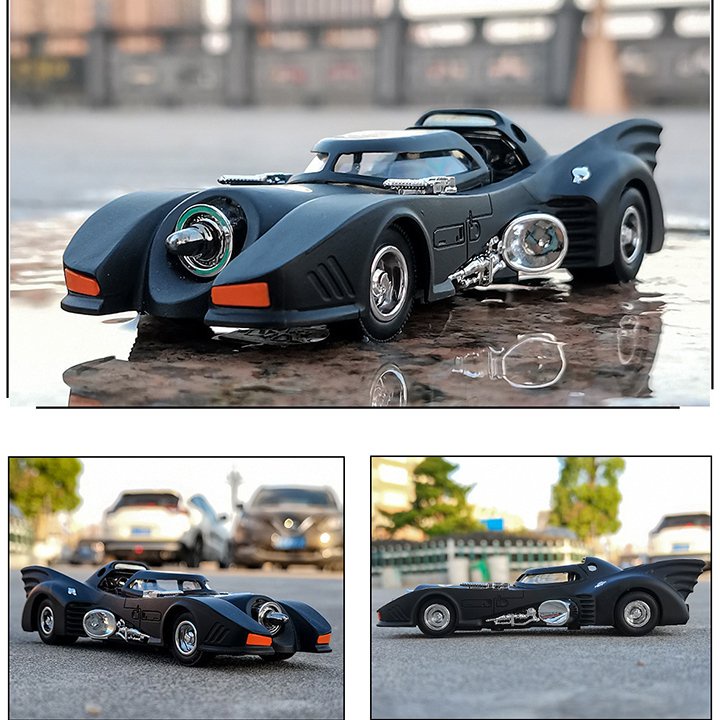 Mô Hình Ô Tô Siêu Xe Batman . Tỉ lệ 1:38 bằng hợp kim. Có bánh đà