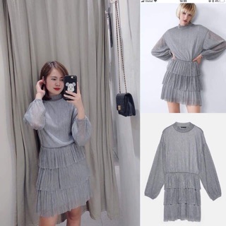Váy zara nhũ bạc