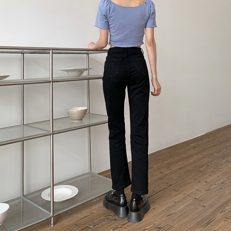 [SẴN ĐEN L]- Quần Jean ống nhỏ (Q163)