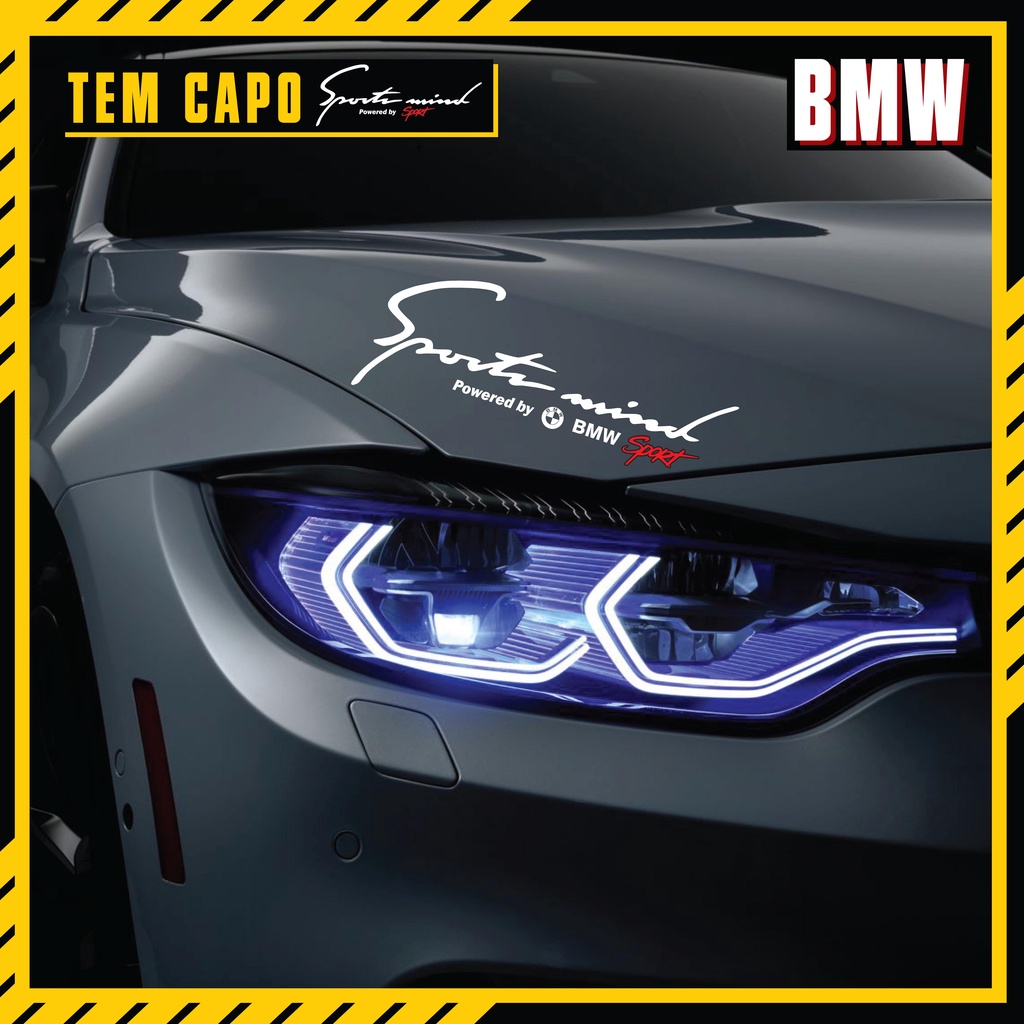 Tem Xe Capo Xe BMW Chủ Đề Sport Mind | CP04BMW | Decal Dán Ô Tô Cách Điệu