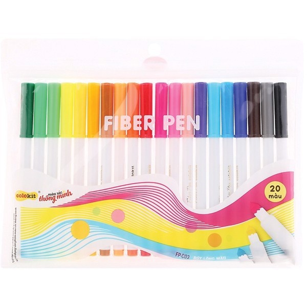 Bút lông màu Thiên Long Fiber Pen Colokit Hộp 20 cây FP-C03