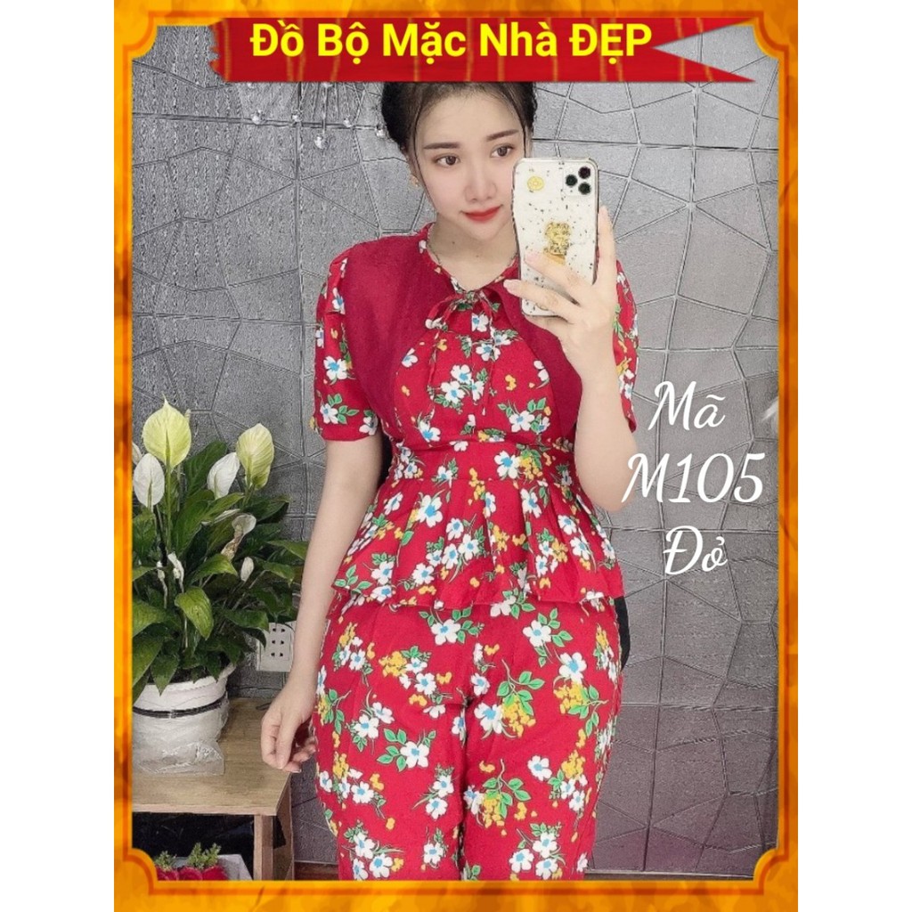 [Mã M105]  [ SALE SỐC] Đồ Bộ Mặc Nhà ĐẸP Kiểu Nữ Siêu xinh Chất Lụa 100D Lên Fom Siêu Đỉnhm , set bộ lụa