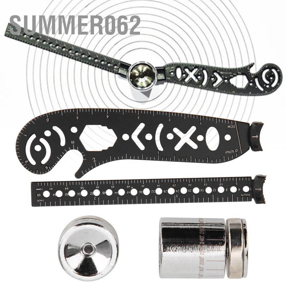 Dụng cụ thước vẽ tranh compa từ tính đa năng sáng tạo bằng sắt đen