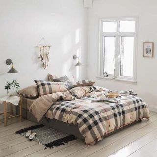 set BURBERRY set chăn ga gối 4 món COTTON ĐŨI