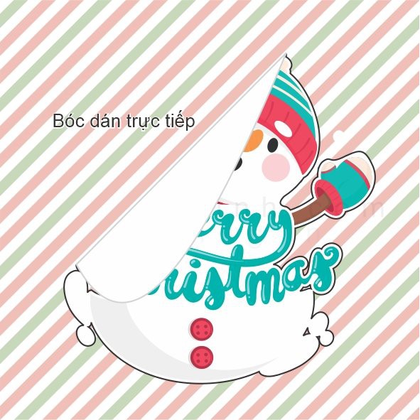 Decal sticker Logo dán trang trí dịp Giáng Sinh Noel cho nhà cửa cao cấp