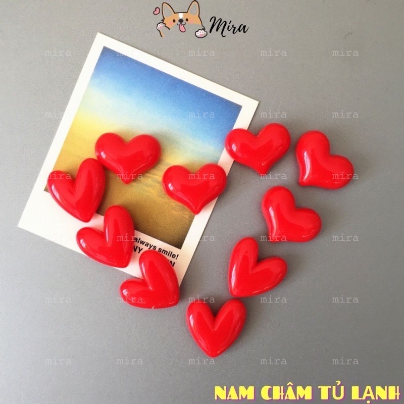 Nam Châm Tủ Lạnh 3D Tim nhỏ Love Mini Decor Bàn Học, Trang Trí Bàn Làm Việc, Đính Note, Quà Cho Bạn Gái MIRA-3D68023