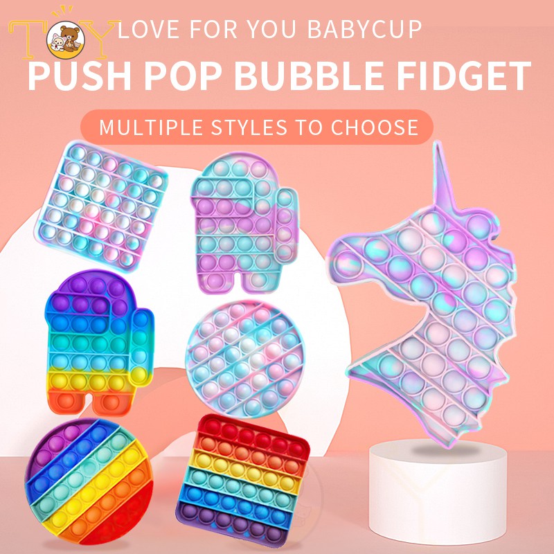 Pop it fidget toy Giá Rẻ Đồ Chơi Bóp Bóng Cầm Tay Giúp Giảm Căng Thẳng Hiệu Quả