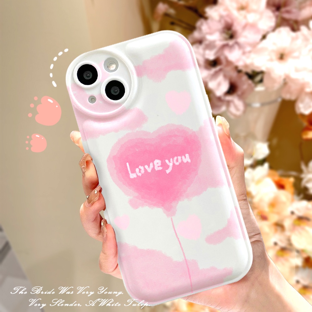 Ốp Điện Thoại Silicon Trong Suốt Có Túi Khí Hình Trái Tim Cho iPhone 12Pro 13 11 8p xr xs