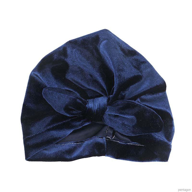 Mũ len thắt nơ co dãn cho bé gái