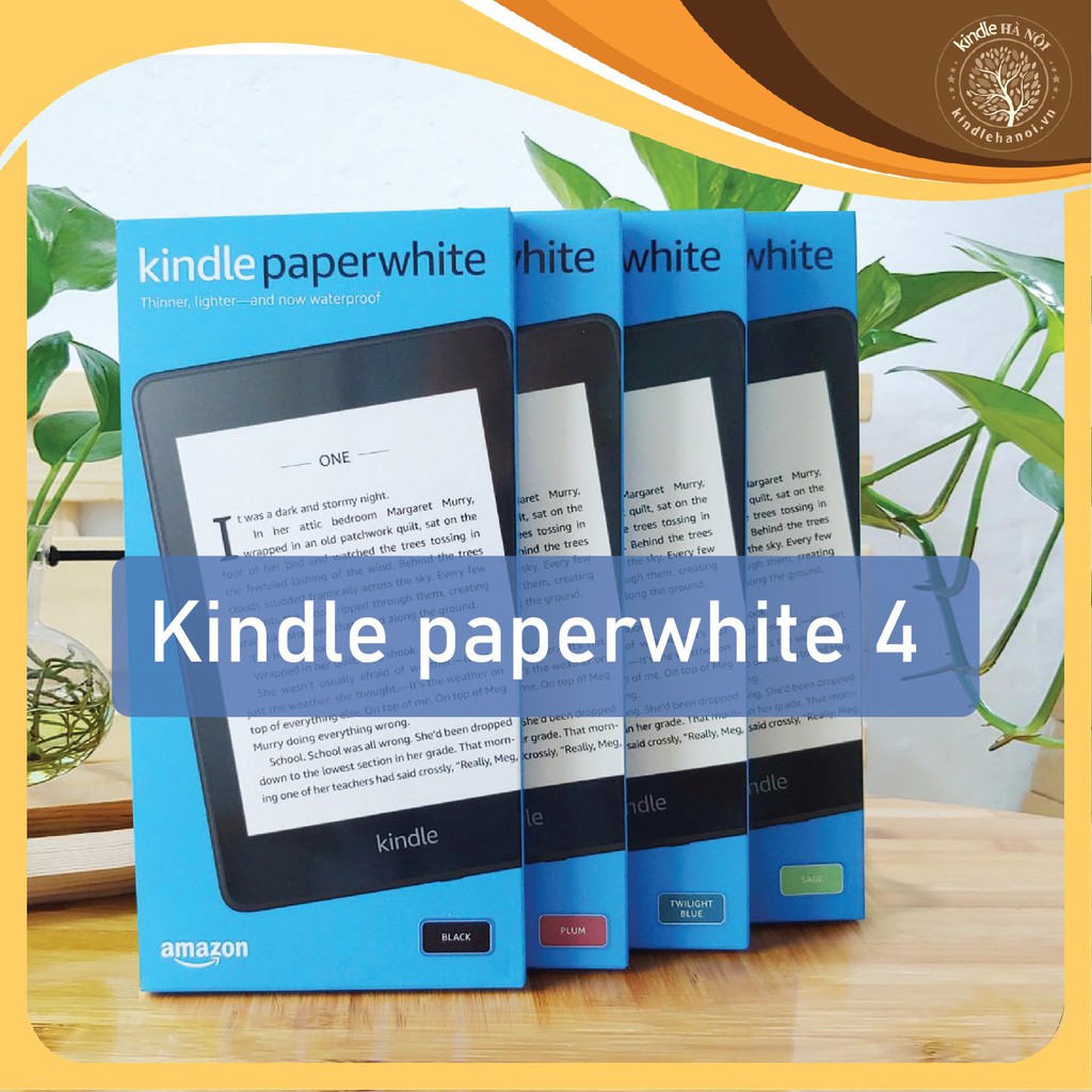 Máy đọc sách Kindle Paperwhite 4 (10th) Kindle PPW4, màn hình 6'' 300PPI, Darkmode, chống nước IPX8