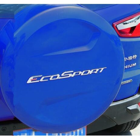 Miếng dán biểu tượng mạ crôm trang trí chụp lốp dự phòng phía sau xe Ford Ecosport 2013 -2017