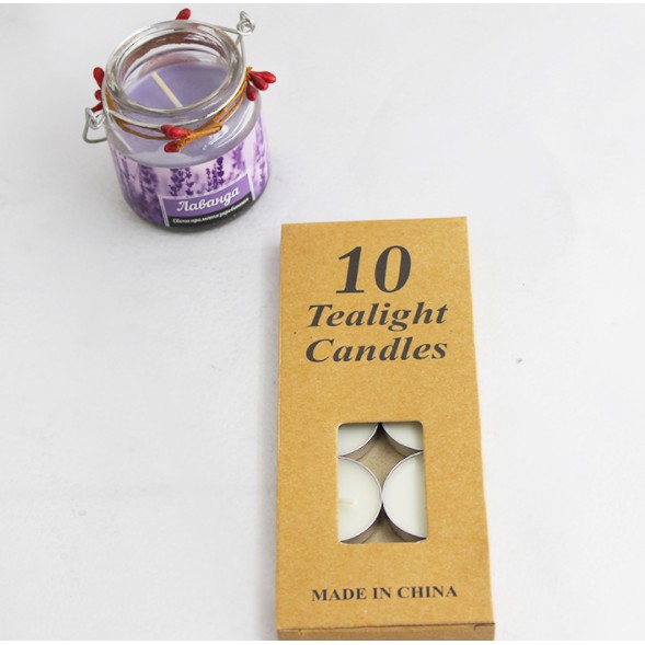 Đèn cầy Nến Tealight (hộp 10 nến)không khói đủ màu