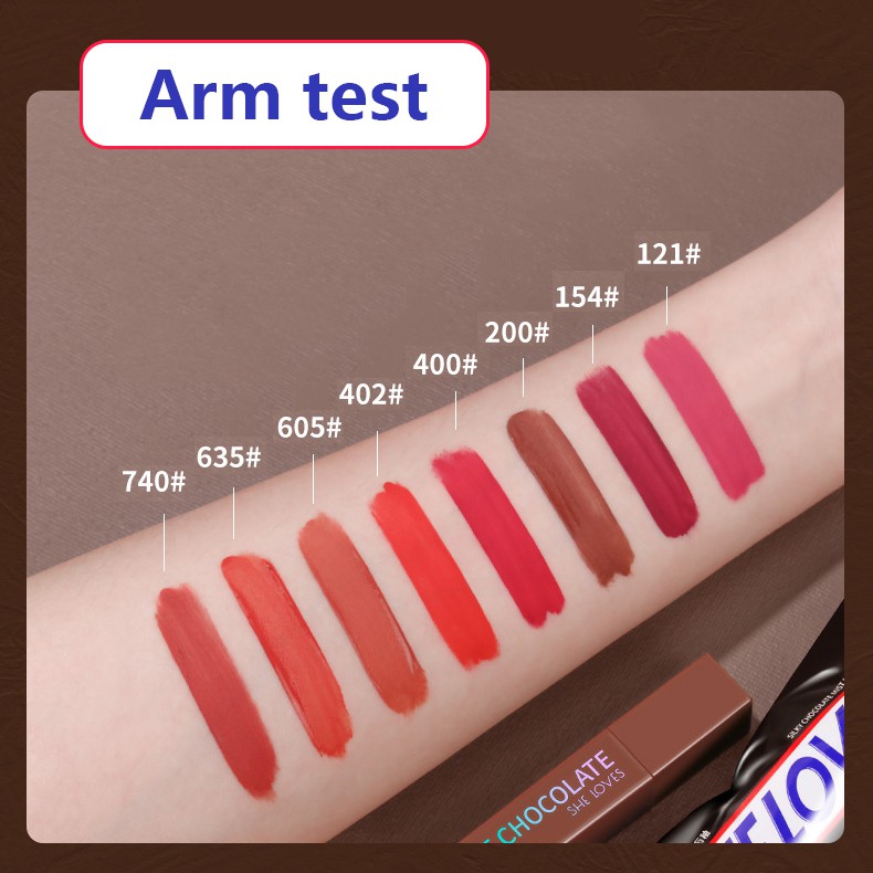 Son kem lì SheLoves socola One Chocolate ngọt ngào Sheloves chocolate matte lip glaze velvet matte không phai son môi son kem