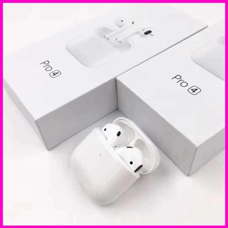 Tai nghe airpod pro 4 TWS 5.0 Blutooth Định vị đổi tên Âm Thanh Stereo Cực Chuẩn BH 1 Đổi 1