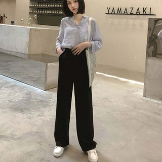 (Hàng có sẵn) Quần ống sớ đen đỏ