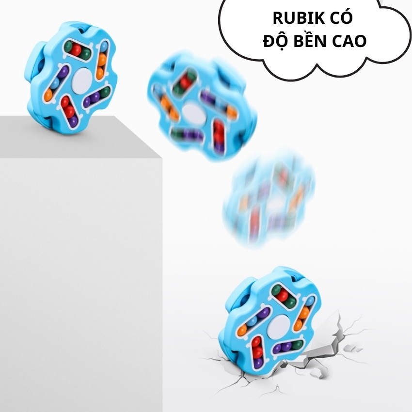 Rubik khối đậu xoay luyện trí thông minh, đồ chơi xả stress giải toả căng thẳng cho người lớn và trẻ em BL91 BeeLove