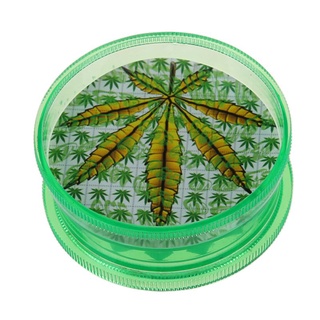 1 Pcs Grinder Crusher   2 Parties Plastic Grass Mill COLOR RANDOM