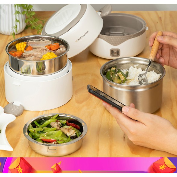 Hộp cơm cắm điện Royalstar RFH-30K, 3 tầng, sử dụng inox 304 cao cấp