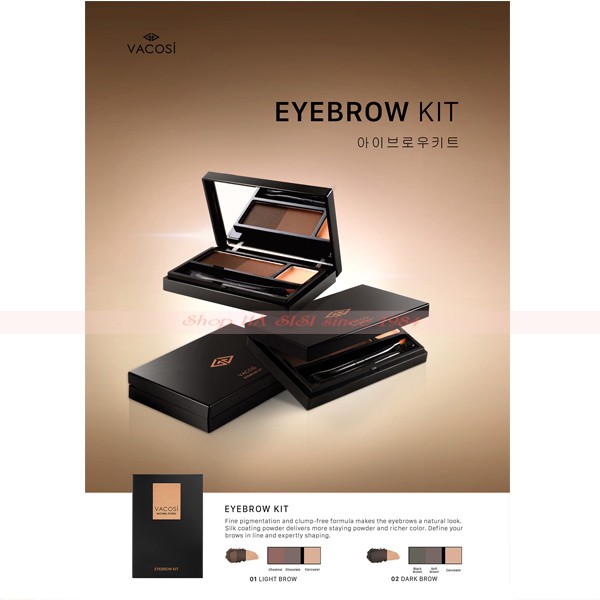 Bột Vẽ Chân Mày VACOSI EYEBROW KIT