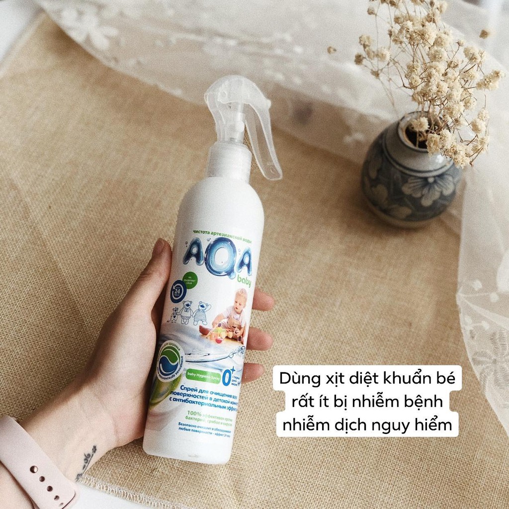 [𝐅𝐑𝐄𝐄𝐒𝐇𝐈𝐏♥️] XỊT DIỆT KHUẨN ORGANIC AQUA 300ML