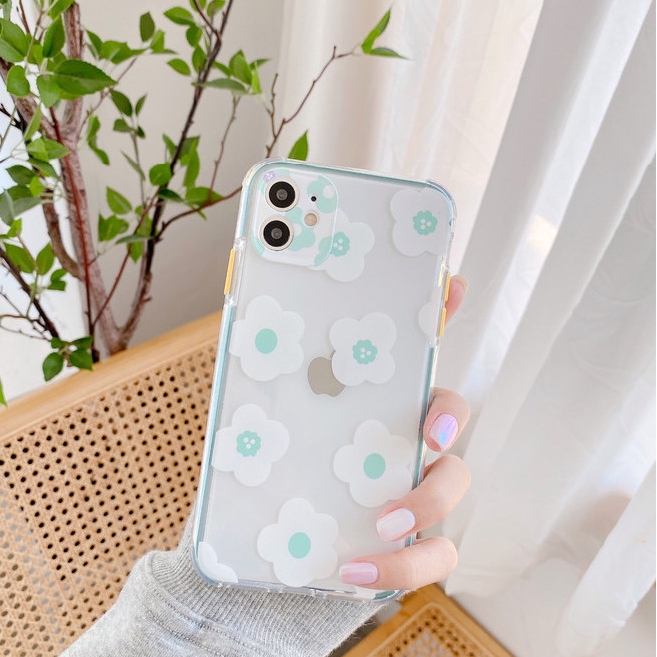 Ốp iphone - Ốp lưng Hoa nhí xanh tím trong 4 góc 6s/6splus/7/8/7plus/8plus/x/xs/xsmax/11/11promax - Awifi Case V5-1 | BigBuy360 - bigbuy360.vn