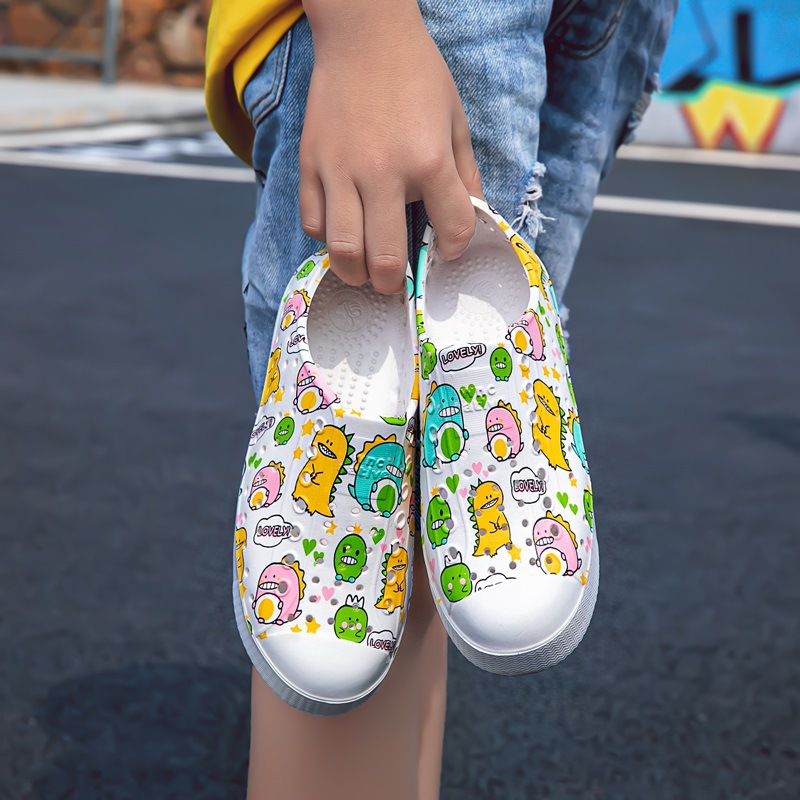 2021 hole shoes wnc native children's shoes waterproof and breathable graffiti soft bottom free shoe accessories size 27-35